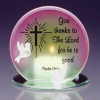 Glass Psalm 136:1 Candleholder