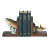 ALAB. BASS FISH WOOD BOOKENDS
