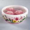 Pink Floating Rose Candles in Wax Bowl