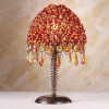 Orange and Red Beaded Lamp